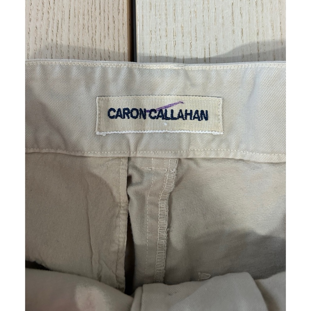 Caron Callahan Women’s High Waisted Cream Trousers With Belt Denim Size 30 - Picture 3 of 3
